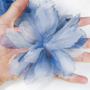 欧根纱立体渐变蕾丝大花朵 diy家居帽子胸花蛋糕场景装饰花朵辅料