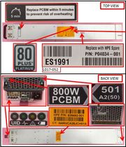 P04034-001 839492-001 HPE SPS-PCBM PRIMER A630 800W BBU Power Supply