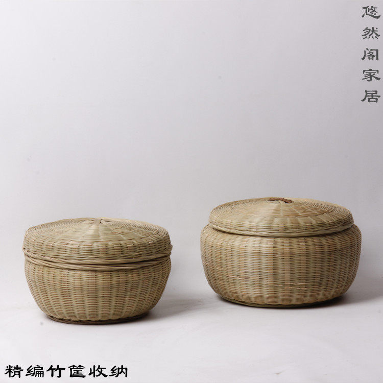Pure Handmade Bamboo Weaving Craft Gift Decoration Bamboo Basket Bamboo Basket Bamboo Bamboo Basket Bamboo Basket Steamed Bun Basket Bamboo Basket - Taobao