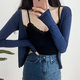 2024 Spring and Summer Korean Style Cautious Sexy Slim Low-cut Lace Camisole Top Women's Tight Nightclub