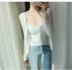 Xuân 2019 phiên bản Hàn Quốc của chiếc máy cẩn thận gợi cảm Slim áo crop-top ren ren yếm nữ bó sát hộp đêm áo nữ đẹp Áo ba lỗ