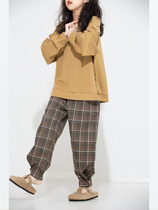 Small big planet childrens clothing spring new girls casual trousers European and American style Foreign style plaid pants