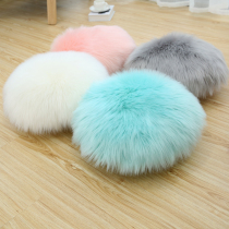 Simple modern imitation wool pillow pillow round fur sofa waist cushion office seat plush cushion