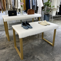 Window booth carpet imitation rabbit hair clothing shop wool carpet photo insole running water table decorative plush cushion