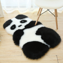 Cartoon Imitation Wool Panda Corra Fur Rug Carpet Animal Styling Room Trim Mat Long Plush Bedroom Bedside