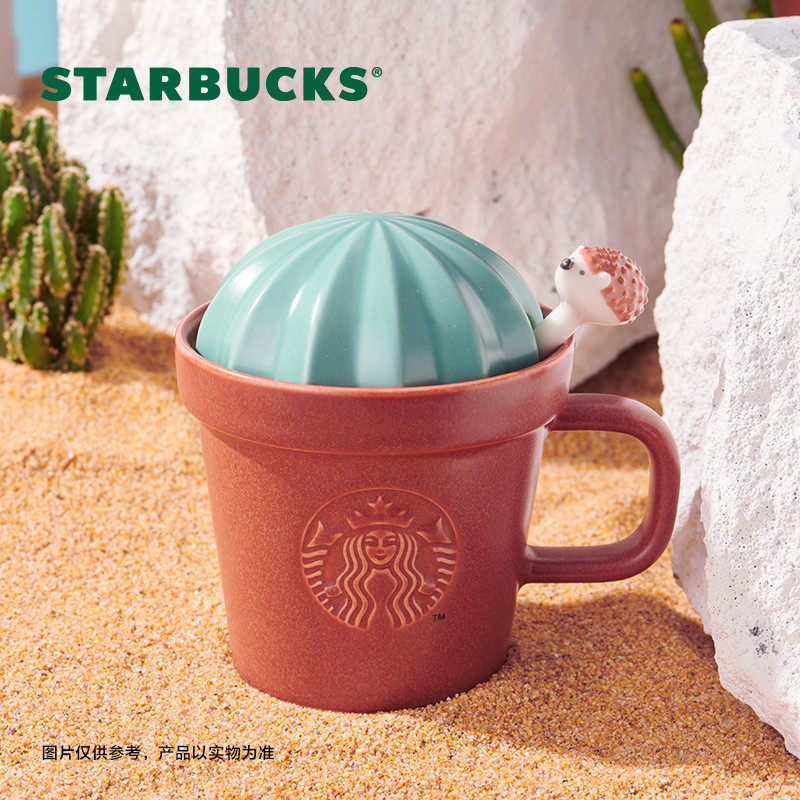Starbucks cup 305ml naughty little hedgehog mug with stirring stick with lid ceramic water cup high value