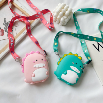 Cute Cartoon Dinosaur Small Bag Bag Infant Inclined Cross-Pack Baby Single Shoulder Bag Men Girl Mini Satchel Zero Wallet