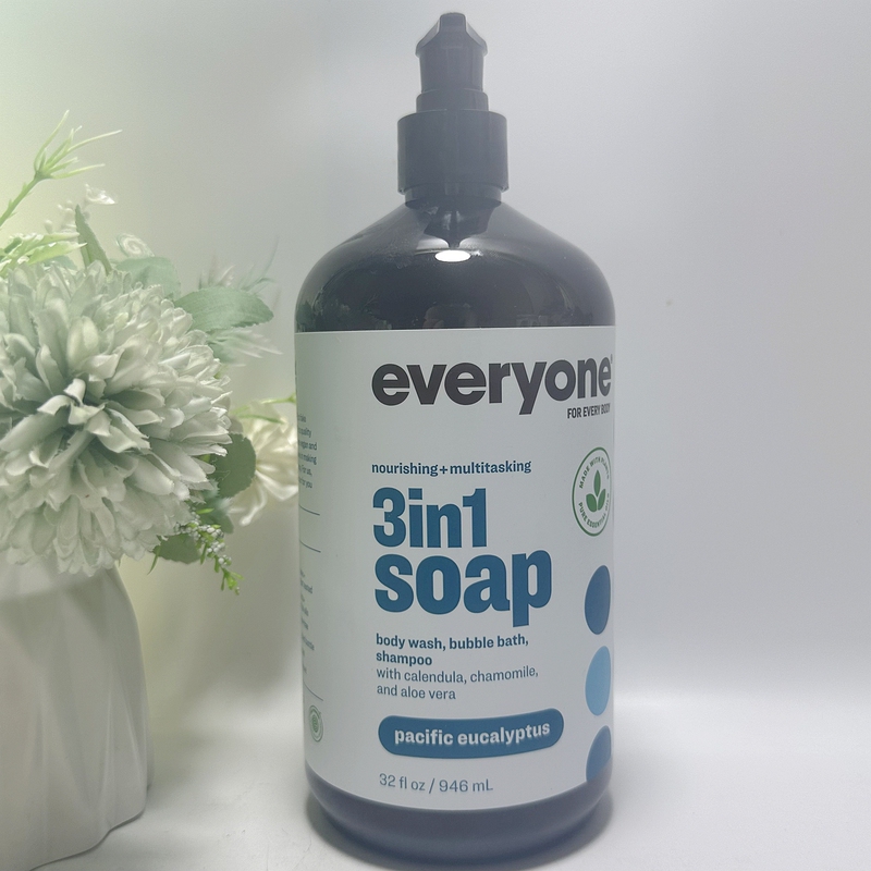 In-Stock American Everyone Pacific Eucalyptus 3-in-1 Bath, Shampoo, Cleansing, Soothing, Nourishing, and Refreshing