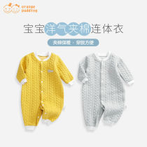 Newborn baby clothes for spring and autumn pure cotton one-piece clothes Harvest men and women baby foreign air outfits