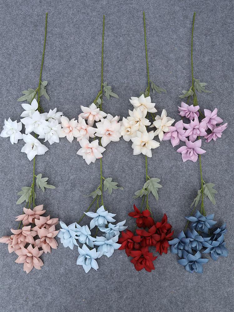 Wedding simulation flower six-headed small Xiyan wedding hall layout decoration road lead flower arrangement fake flower silk flower arch flower props