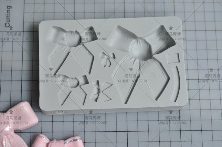 Phụ kiện bánh kẹo mềm phụ kiện tóc nơ silicon khuôn nơ phụ kiện silicone khuôn B52-B56 - Tự làm khuôn nướng khuôn bánh trung thu