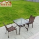 Bàn ghế ngoài trời sân vườn wicker ghế ban công giải trí bàn ghế mây ghế cà phê ngoài trời quán cà phê năm mảnh kết hợp đồ nội thất ghế sân thượng