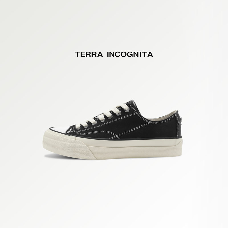Purple Label Cowhide Spliced Vulcanized Low-Top Canvas Sneakers Casual Commuting Thick-Soled Height-Increasing Terraincognita Purple Label Cowhide Spliced Vulcanized Low-Top Canvas Sneakers Casual Commuting Thick-Soled Height-Increasing Terraincognita