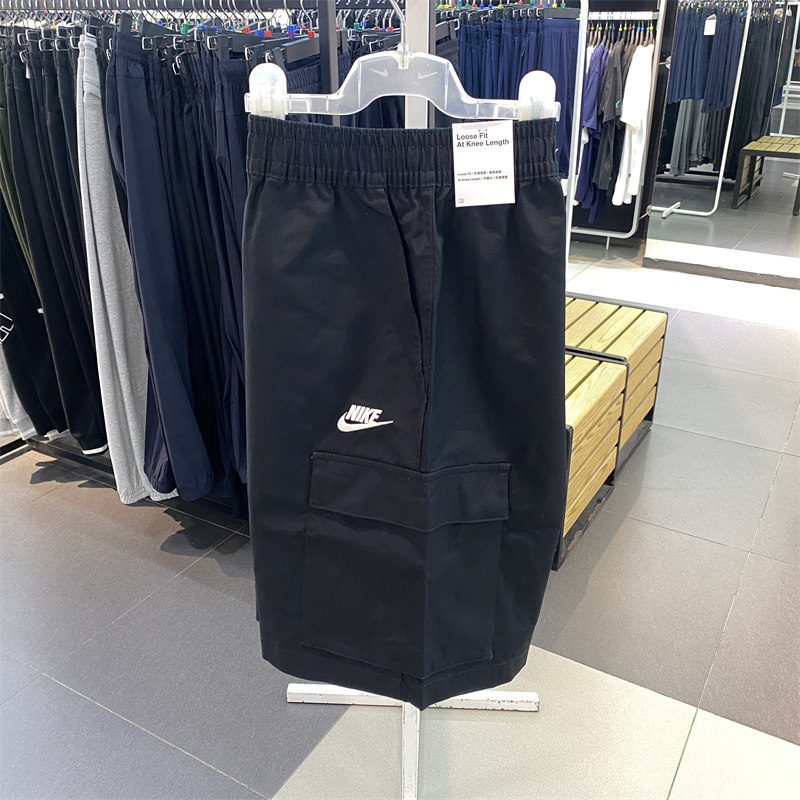 Nike Men's Shorts 25 Summer New Style Pure Cotton Woven Breathable Sports Casual Cargo Shorts Five-Point Shorts Fb1247