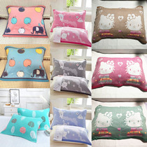 Pure Cotton Cloth Pillow Towel School Blue Pillow Towel Kt Student Dormitory Full Cotton Keiti Cat Pillow Cloth 78X52