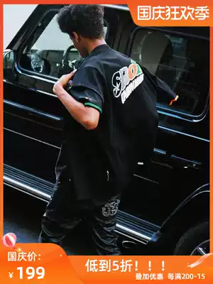 ORANGEDRAGON OD STA REMEDY tripartite joint SR heavy towel embroidered lapel collar short sleeve shirt