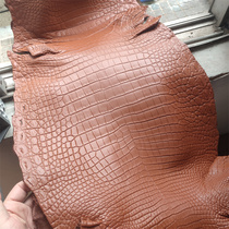 Golden Brown Crocodile Whole Belly Material Bamboo Fragment Wallet Mobile Shell Shoes Strap Leather