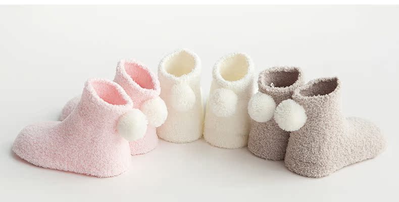 Vớ nhung cho bé nhung mùa xuân và mùa thu dày cotton cộng với tất nhung ấm 0-1-3 tuổi 6-12 tháng quần tất lưới cho bé
