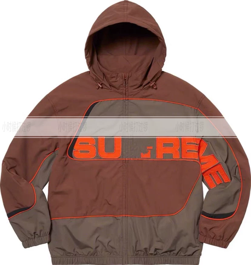 [过验21FW S Paneled Track Jacket校服夹克外套 连帽尼龙拼色情侣]