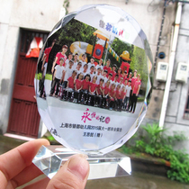 Graduation season custom gift crystal trophy authorization brand custom set-up photo Classmate reunion student souvenir