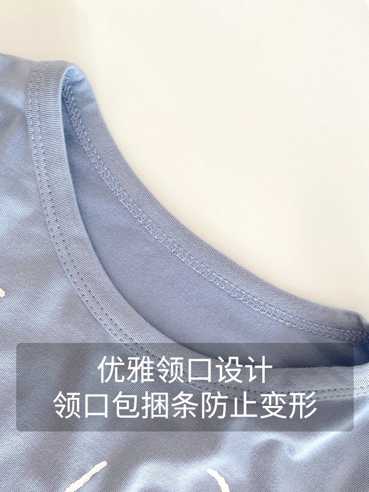 CHILDRENS PAJAMAS MODAL SPRING AND AUTUMN STYLES THIN LONG SLEEVES HIGH WAIST BELLY SUITS BOYS GIRLS BABY LOUNGEWEAR MEN