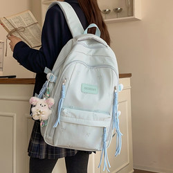 Schoolbags for Girls, Junior High School Students, Korean Style High School Students, Elementary School Students, Lightweight and Simple Backpacks, High-Looking, College-Style Backpacks