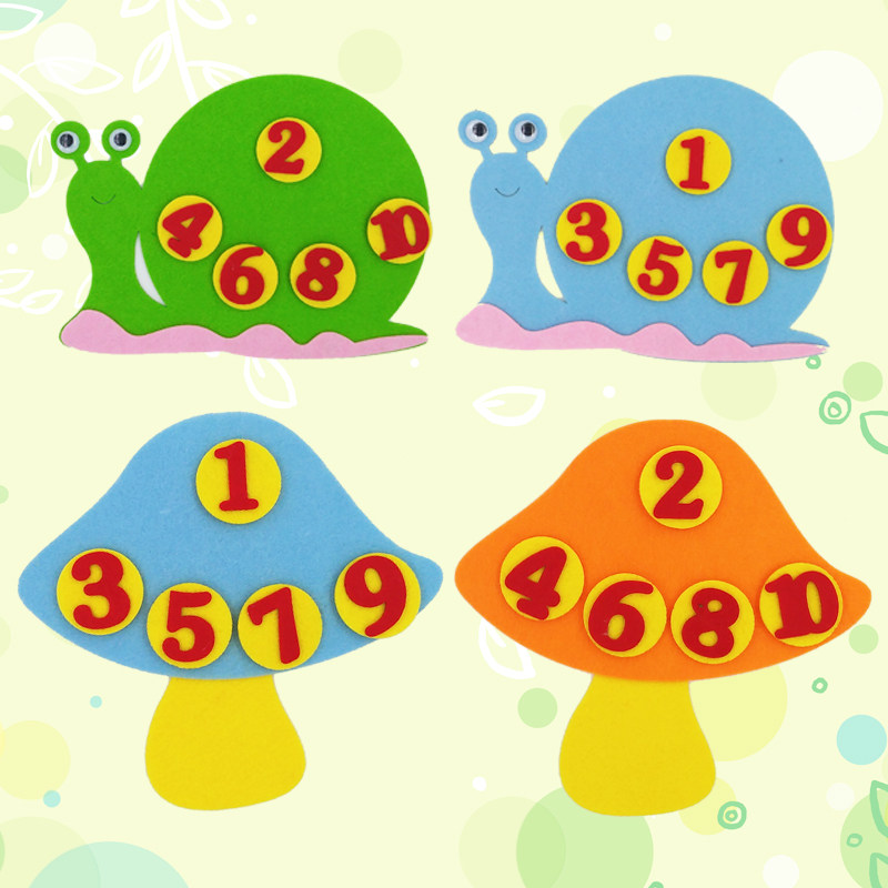 Kindergarten activity area living area corner manual puzzle sorting mathematics cognition single and even number play teaching materials