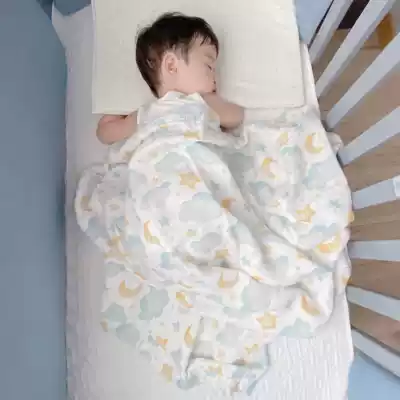 INS baby bamboo cotton double wrap towel baby bamboo fiber gauze blanket holding single summer thin newborn swaddling