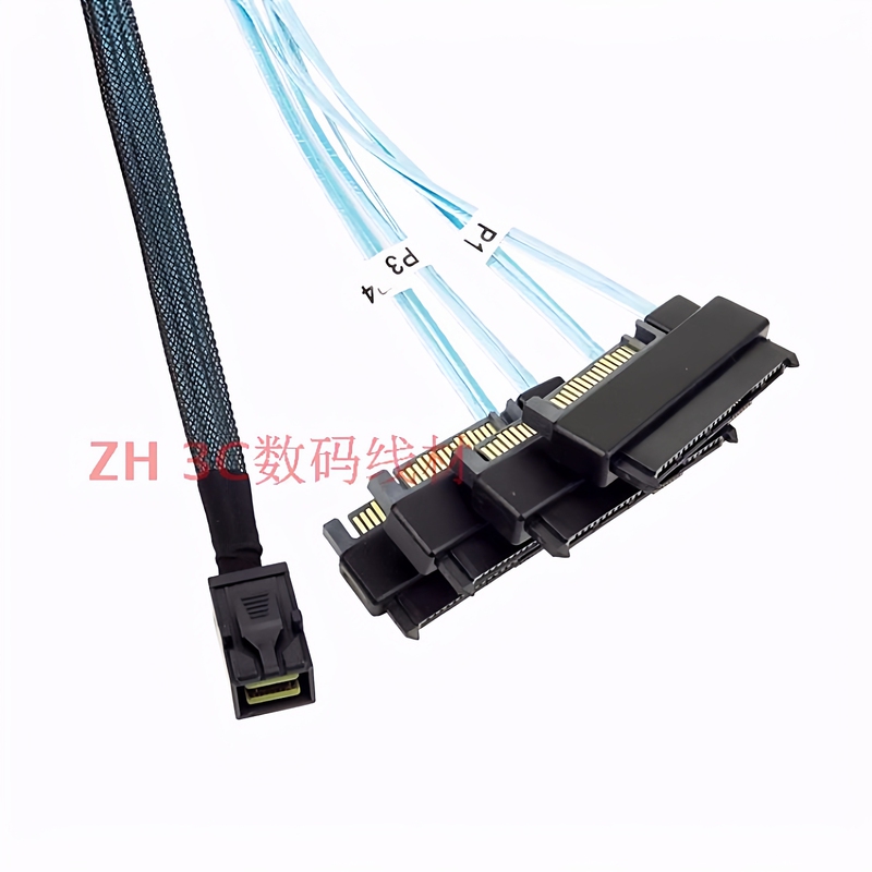 Brand New Hd1 to 4 Mini Sas Cable Sff8643 to 4 Sas Hard Drive 29P 8482 Server 12g Data Cable