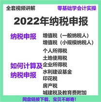 2022纳税申报视频实战课程增值税企业个税零基础会计报税课教程