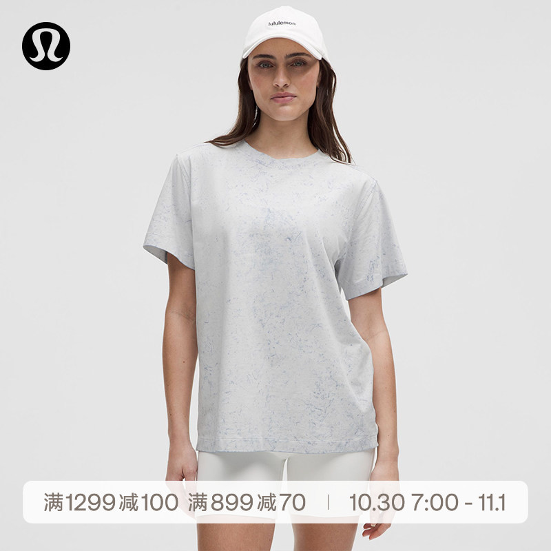 All Yours Women's Cotton Blend Short Sleeve T-Shirt *Wash丨Lululemon丨Lw3Ires
