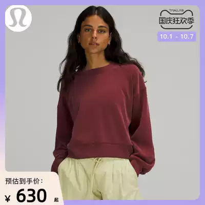 lululemon Perfectly Oversized women short round neck thick cotton T LW3EZLS