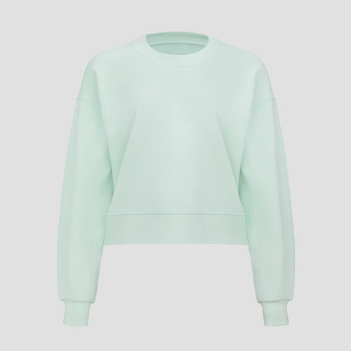 Идеально негабаритная г -жа круглая шея короткие свитера 丨 lululemon 丨 lw3ebes