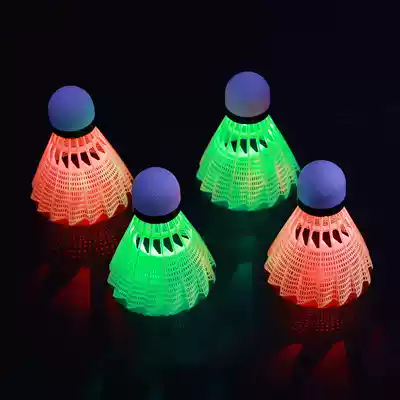 Luminous badminton luminous glow resistant to playing nylon ball fluorescent with light LED for night plastic badminton