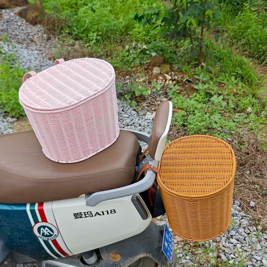 Большая задняя корзина для электромобилей с крышкой, сумка для хранения шлема, универсальная подвесная корзина для мотоциклов, для рюкзаков.