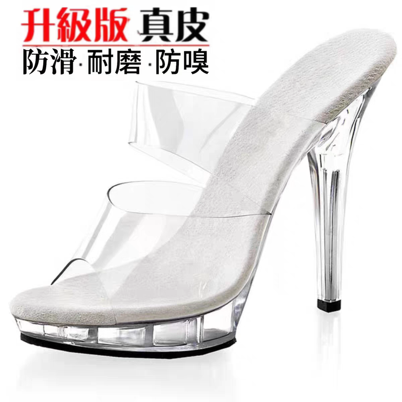 Factory Direct Sales Bikini Competition High Heels Stiletto Model Runway Performance Slippers Beautiful Buttocks Transparent European and American Sandals
