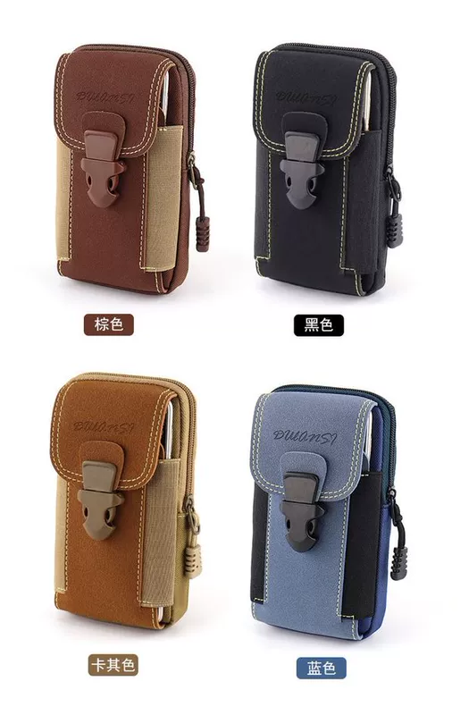 Túi điện thoại di động nam đeo đai điện thoại di động Thắt lưng túi đa chức năng ngang và dọc 5,5 inch 6 inch túi chiến thuật túi tiền treo túi - Túi điện thoại