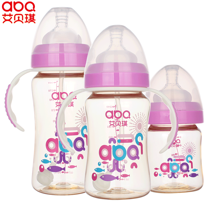 Aibecky Milk Bottle Ppsu Wide Aperture Anti-Fall-Resistant And High Temperature Resistant Light Weight 240 300ml Pat 2 Send Pacifier
