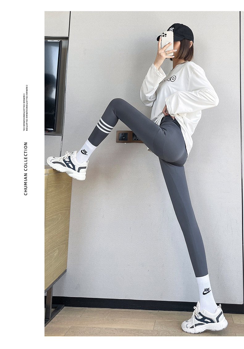 韩国鲨鱼裤外穿女春秋薄款瘦腿塑性打底裤哑光无痕高腰收腹芭比裤详情32