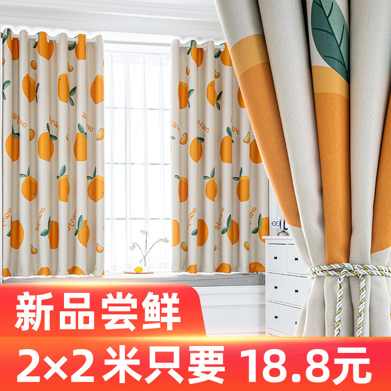 Curtain Hook Style Shade Cloths Bedroom Ins Wind Children Room 2021 New Living-room Wind-Proof Cold Proof Balcony