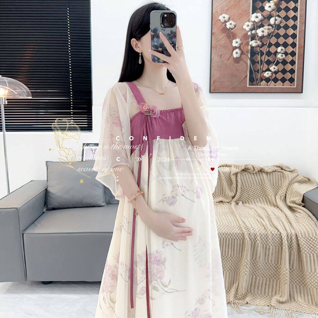 2025 new chinese style maternity dress: traditional chinese fairy dress +  loose-fit modern hanfu, look