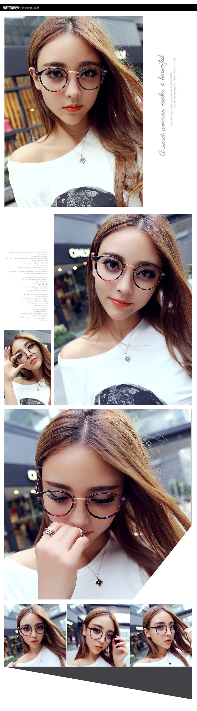 Hộp tròn lớn retro dành cho nam và nữ đã hoàn thành kính có gọng kính 0-600 độ kính chanel