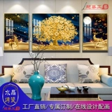 Хрустальная фарфоровая живопись гостиная диван диван Фоно Стена Украшение Повеселье живопись.