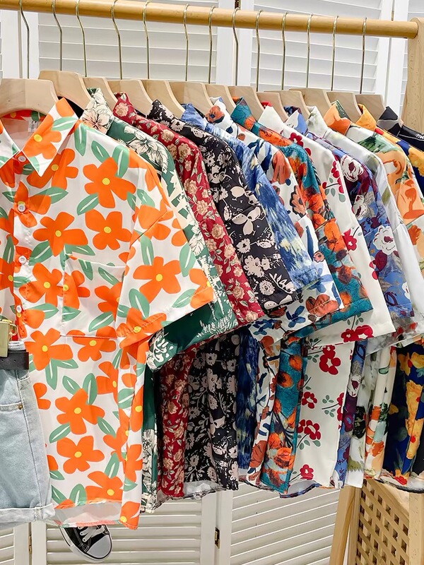 Annual Meeting Performance Retro Hong Kong Style Shirt for Women, Summer Short-Sleeved Square Dance 80S 90S Nostalgic Loose Top Annual Meeting Performance Retro Hong Kong Style Shirt for Women, Summer Short-Sleeved Square Dance 80S 90S Nostalgic Loose Top