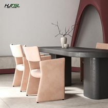 Danish designer fabric backrest single chair Nordic model room hotel negotiation sofa chair ins home dining chair