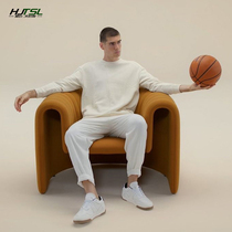 Nordic ins designer creative pumpkin chair model room hotel fabric sofa chair single leisure tiger chair