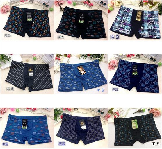 Bán buôn đồ lót nam đồ lót trung niên đồ lót thoáng khí boxer đầu trung eo nam cảm giác quần short vuông