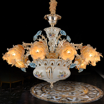 Fa Yue lighting French alloy chandelier European Villa ceramic bedroom living room dining room pastoral light luxury custom chandelier