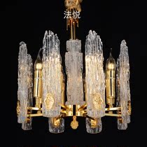 French Yue Lighting European All Copper Crystal Chandelier Hotel Luxury French Living Room Hall Villa Bedroom All Copper Chandelier