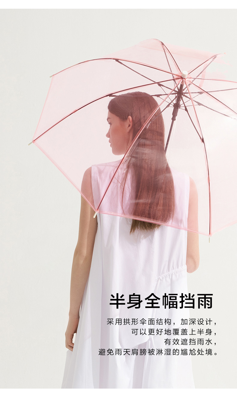 BANANA UNDER 蕉下 长柄透明雨伞 大号 三折 图5
